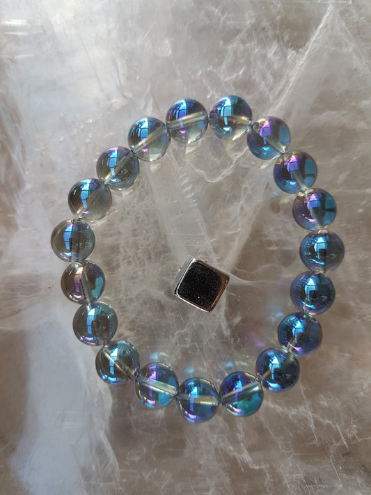 Armbånd Aqua aura blå