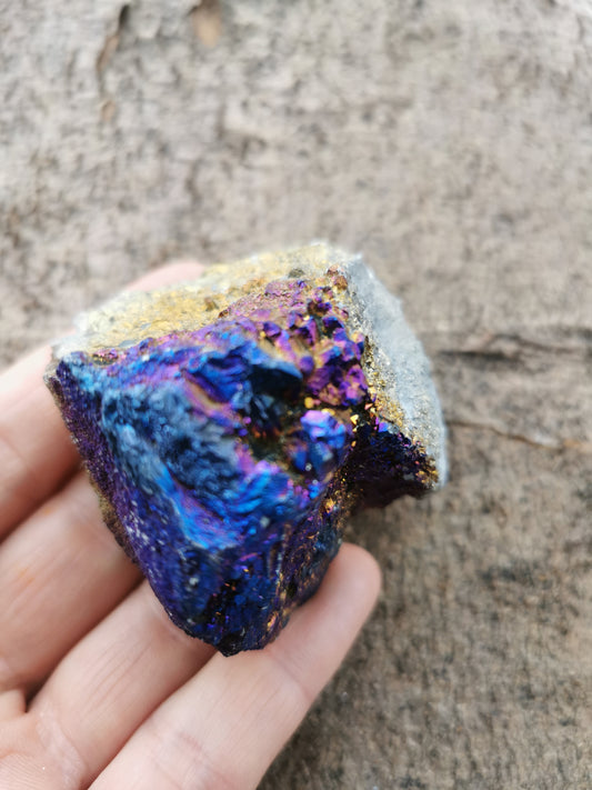 Regnbue Calcit Geode