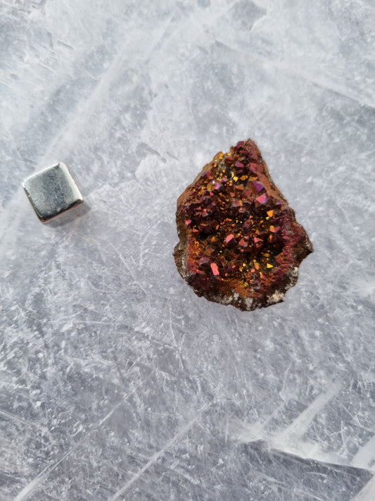 Regnbue calcit Geode