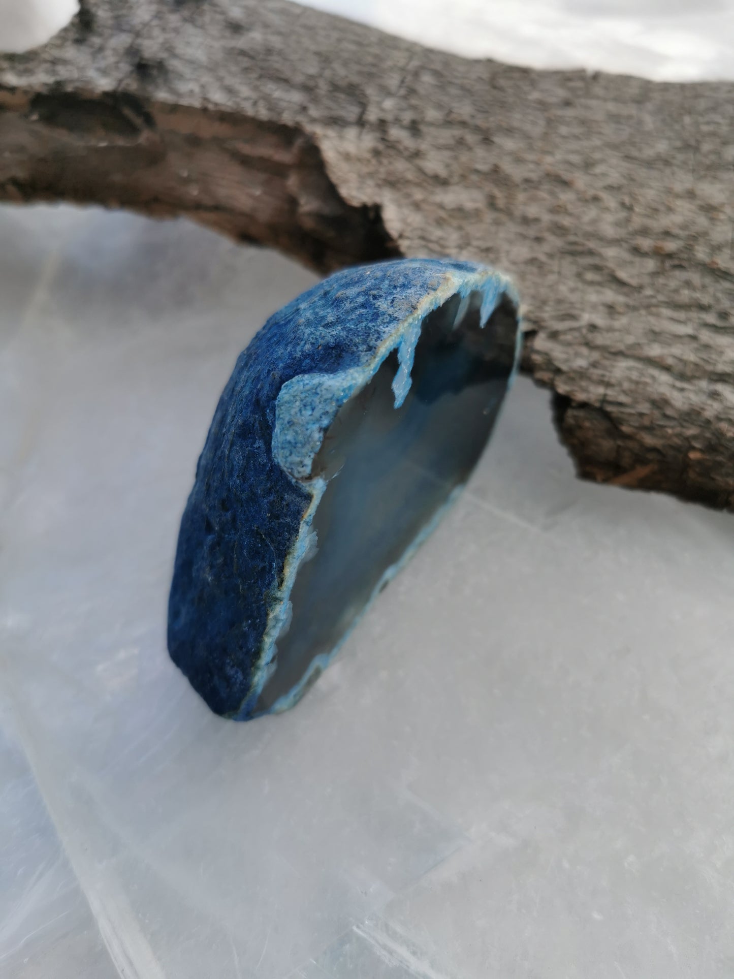 Agat Geode blå