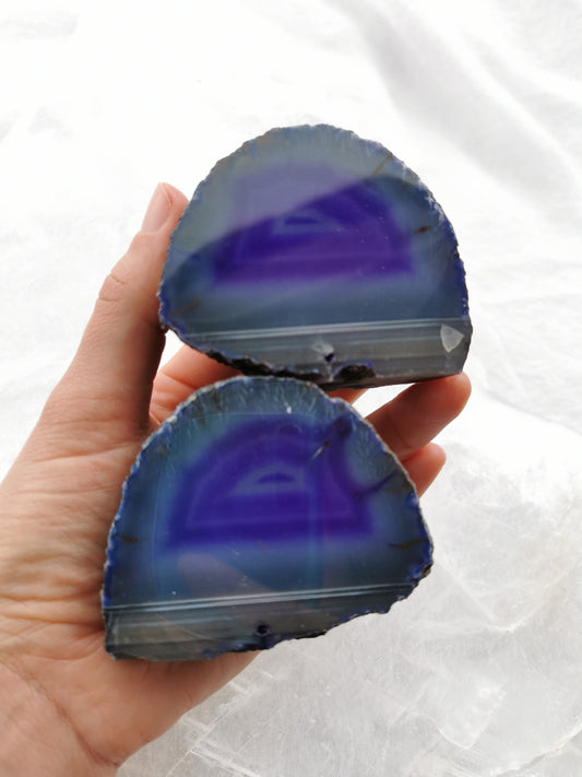 Agate Geode Purple pair
