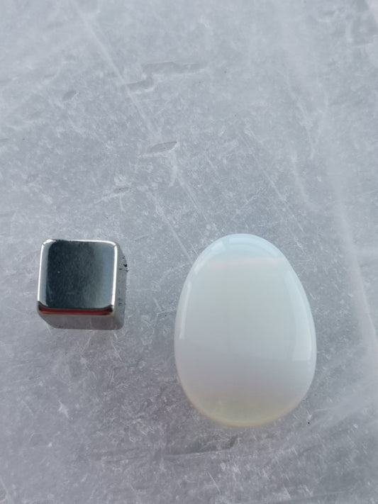 Opal glas fladt vedhæng