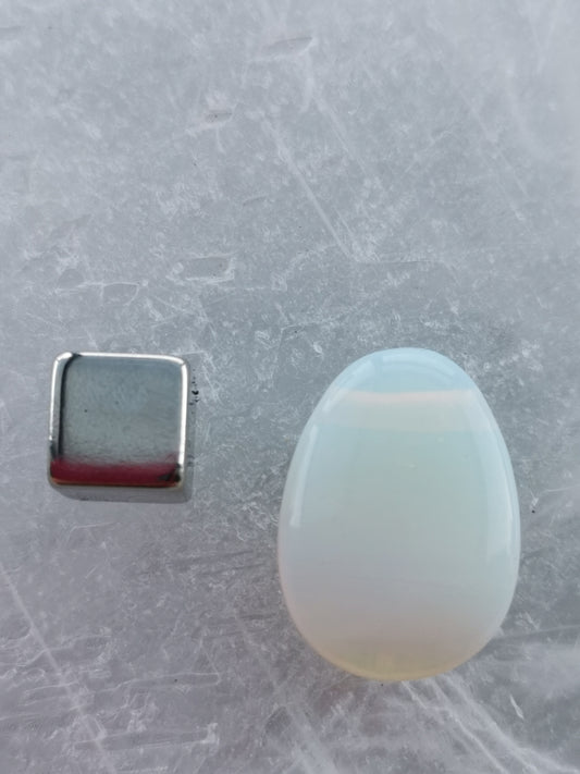 Opal glas fladt vedhæng