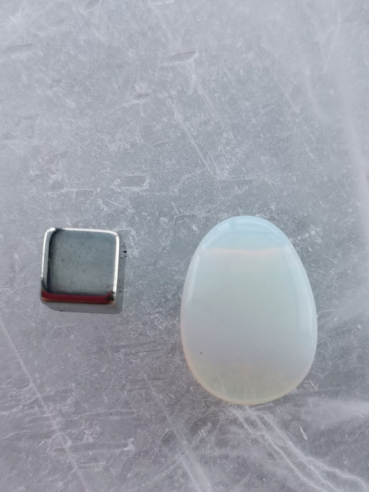 Opal glas fladt vedhæng