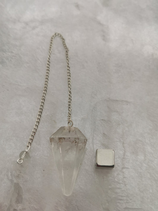 Rock crystal pendulum
