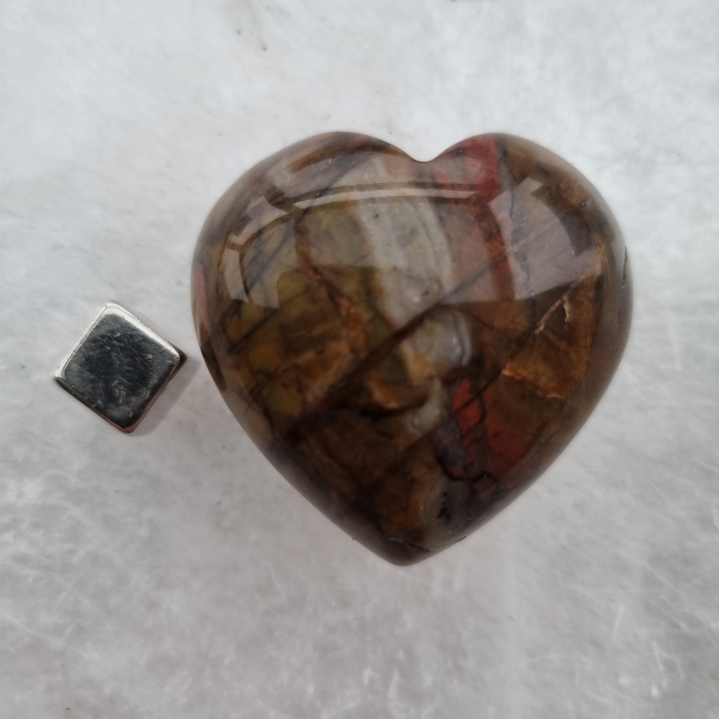Agate Crazy Lace heart