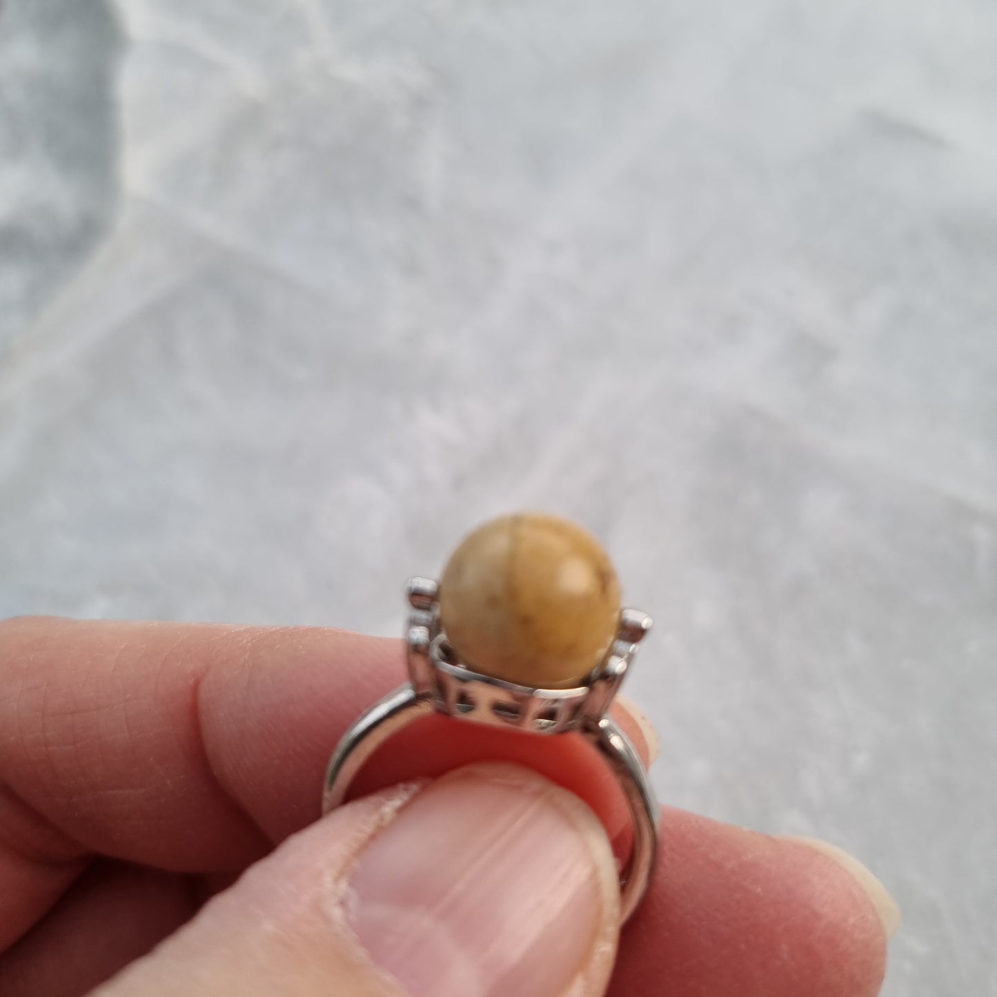 Jaspis landskab ring