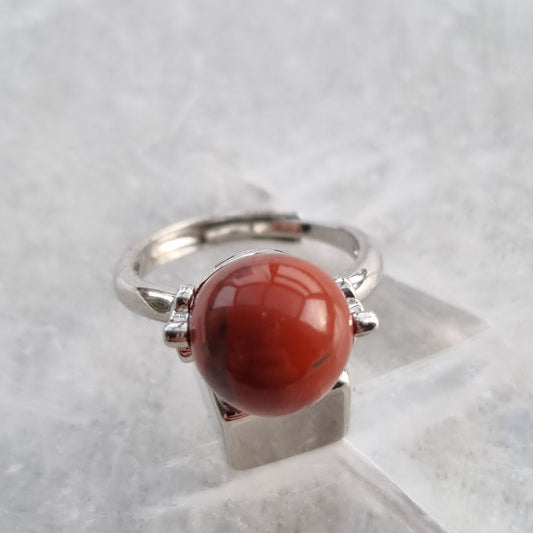 Jaspis Rød ring