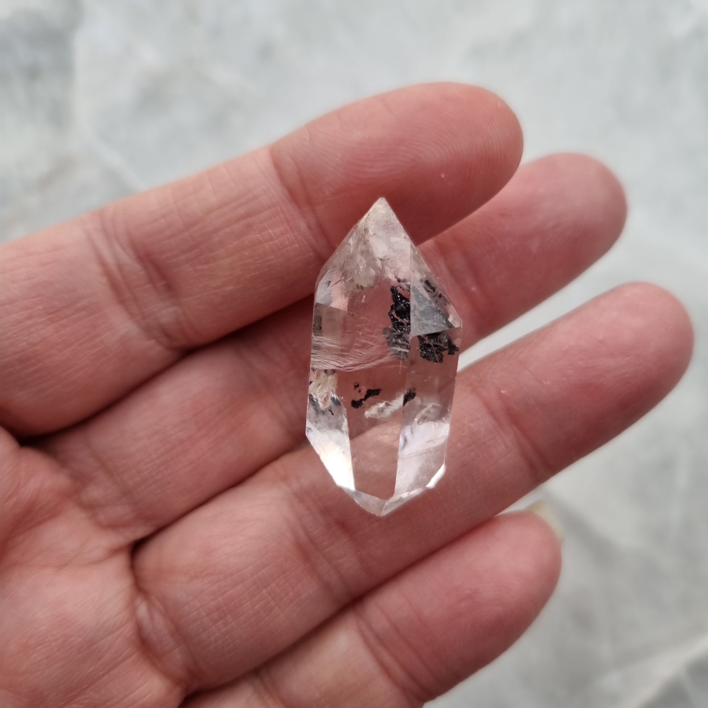 Rock crystal double terminated