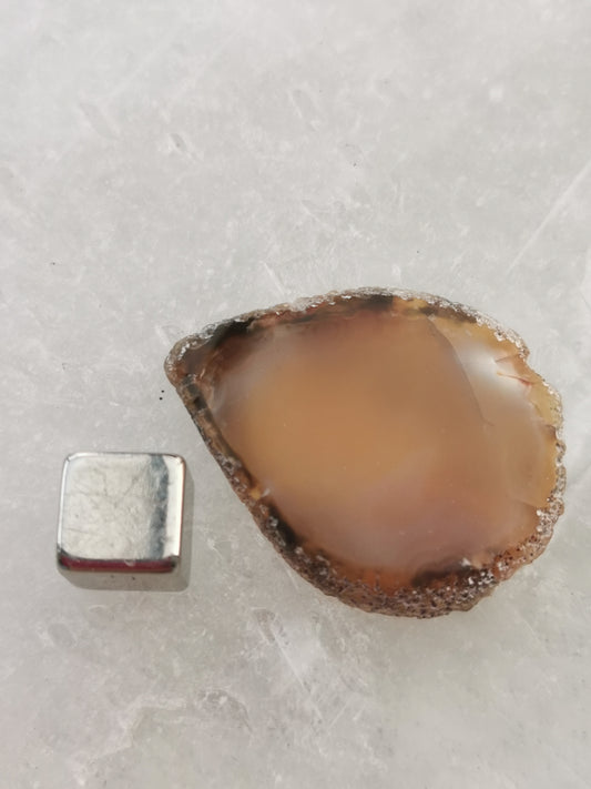 Agate red/brown disc