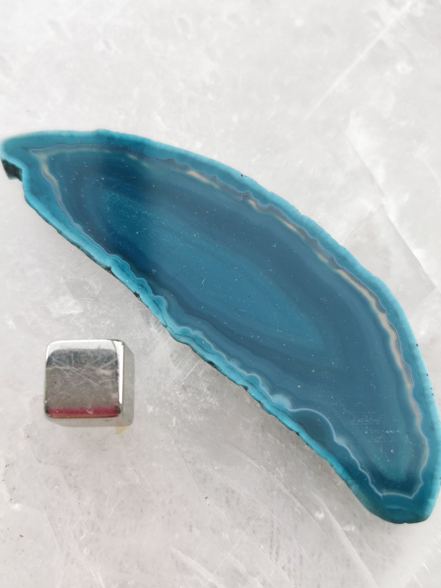 Agat Geode blå Skive