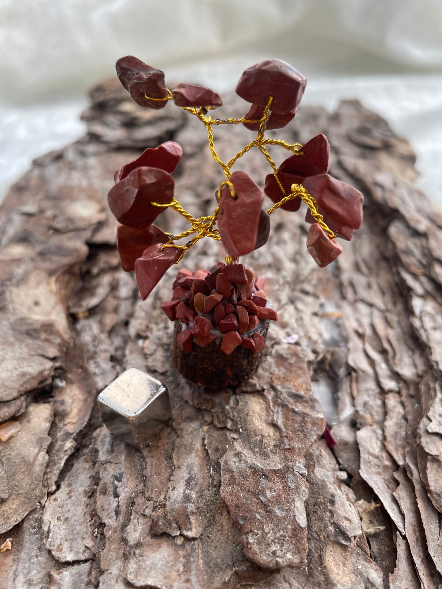 Krystal Træ mini - Jaspis Rød