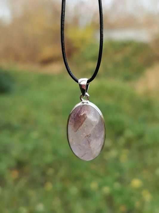 Auralite 23 Pendant with silver frame 
