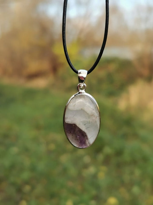 Auralite 23 Pendant with silver frame 