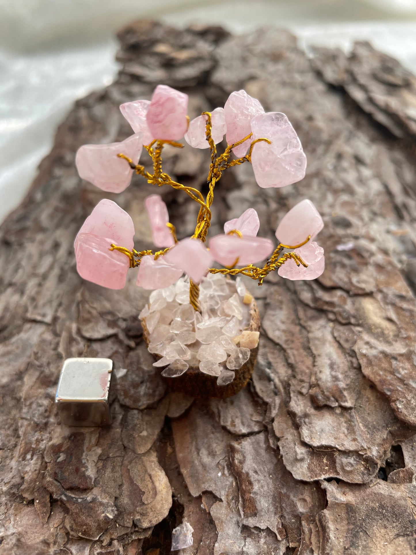 Krystal Træ mini - Rosakvarts