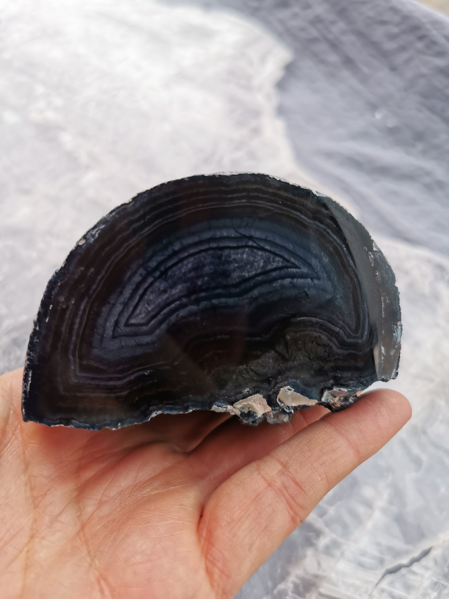 Agate Geode blue