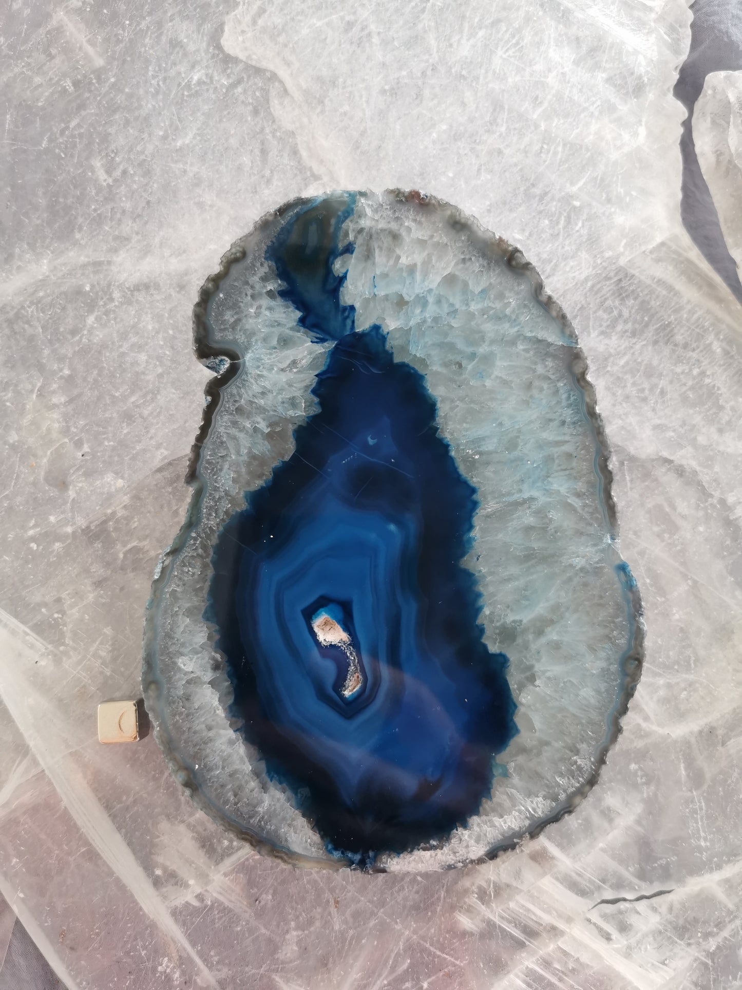 Agate Geode blue Disc