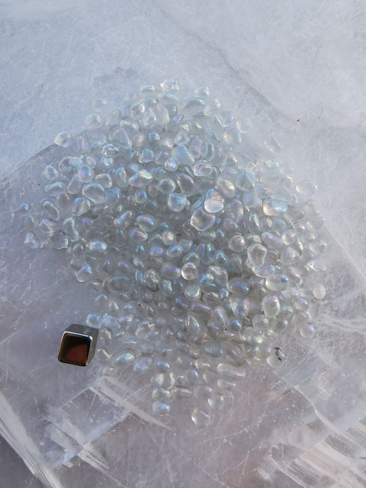Krystalchips - Aura Engel - til glasflaske m/spiral (0,25 cl)