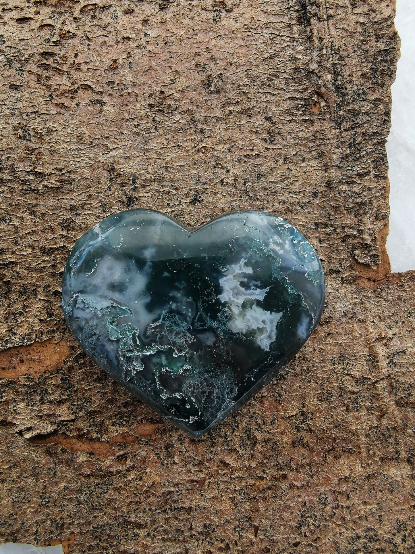 Agate Moss Heart