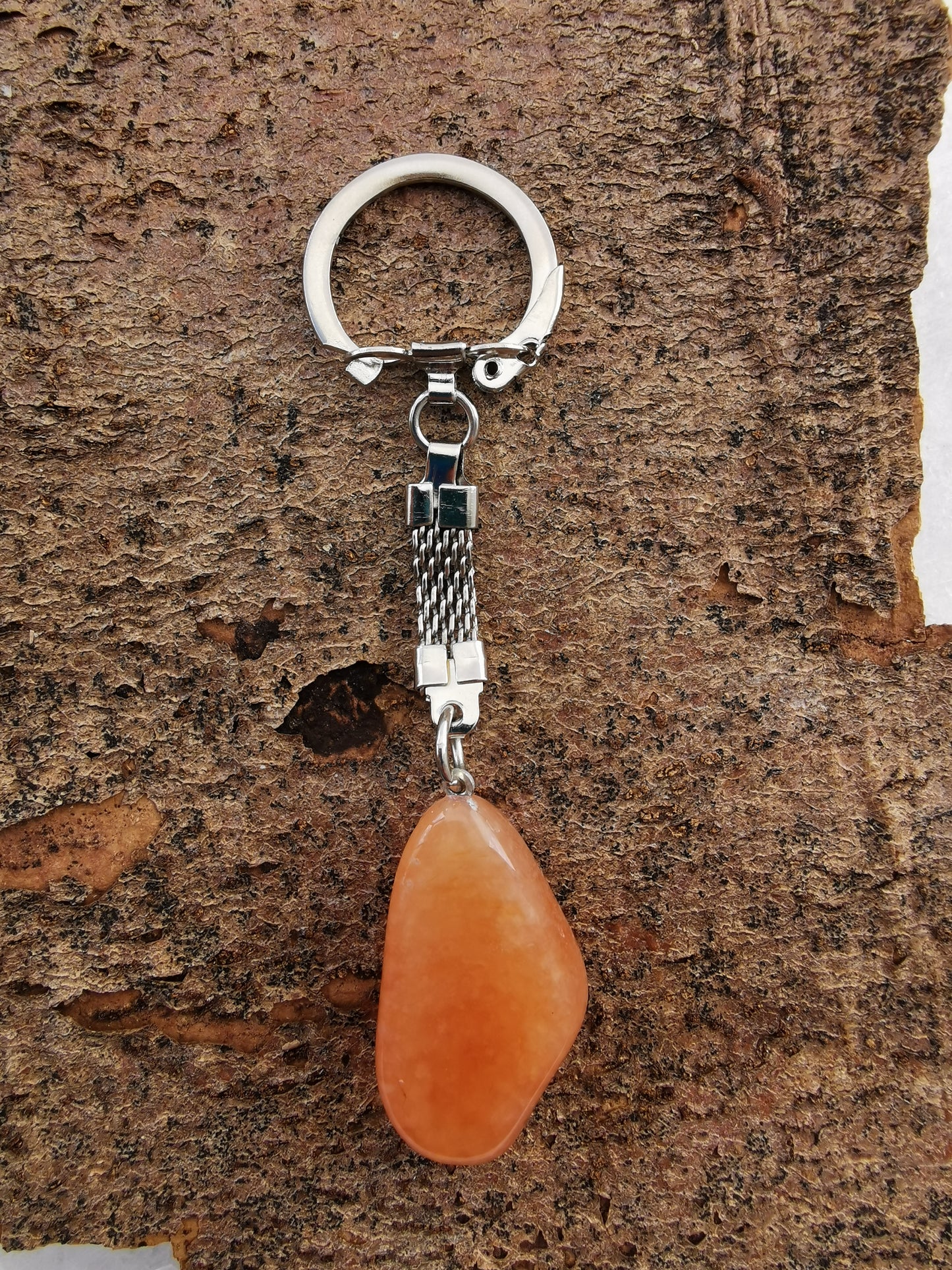 Calcite Orange key ring