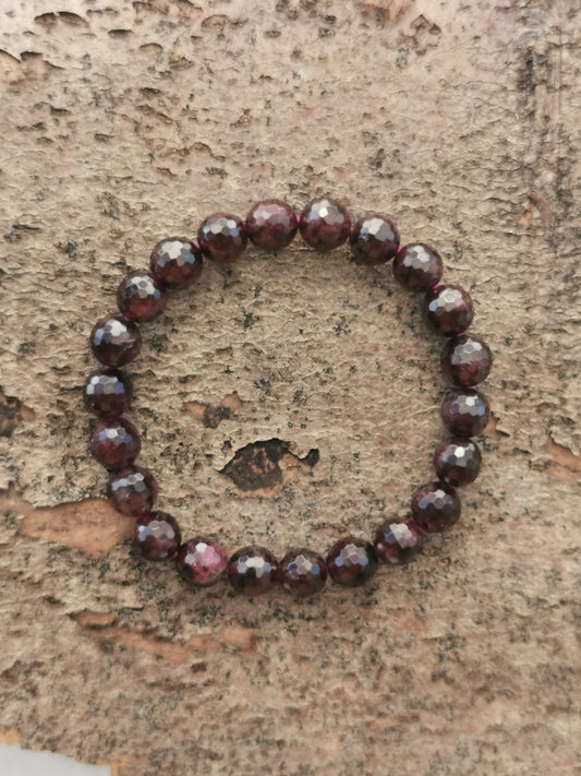 Armbånd Granat facet