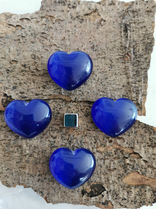 Fiber optic heart with Calcite, Quartz and Feldspar