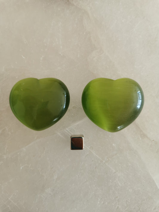 Fiberoptik hjerte m/Calcit, Kvarts og Feldspat