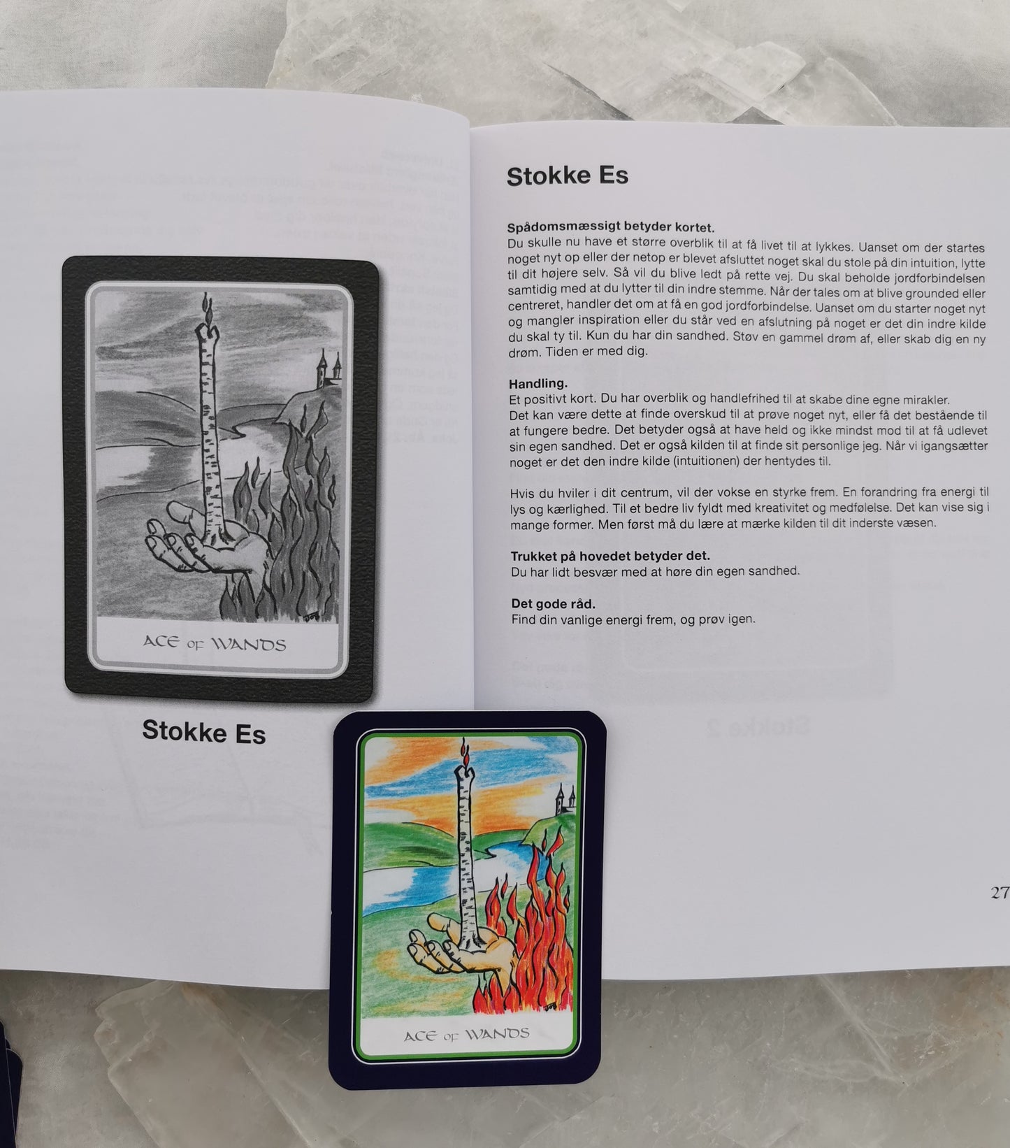 Tarot set: 'Tarot card' and 'Tromborg's Little Tarot School - Textbook' by Birgith Tromborg