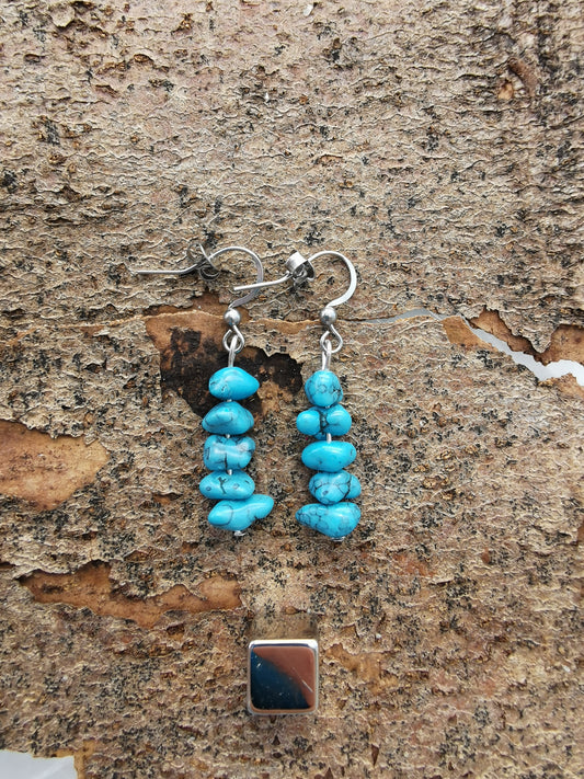 Howlit Blue (coloured) earrings