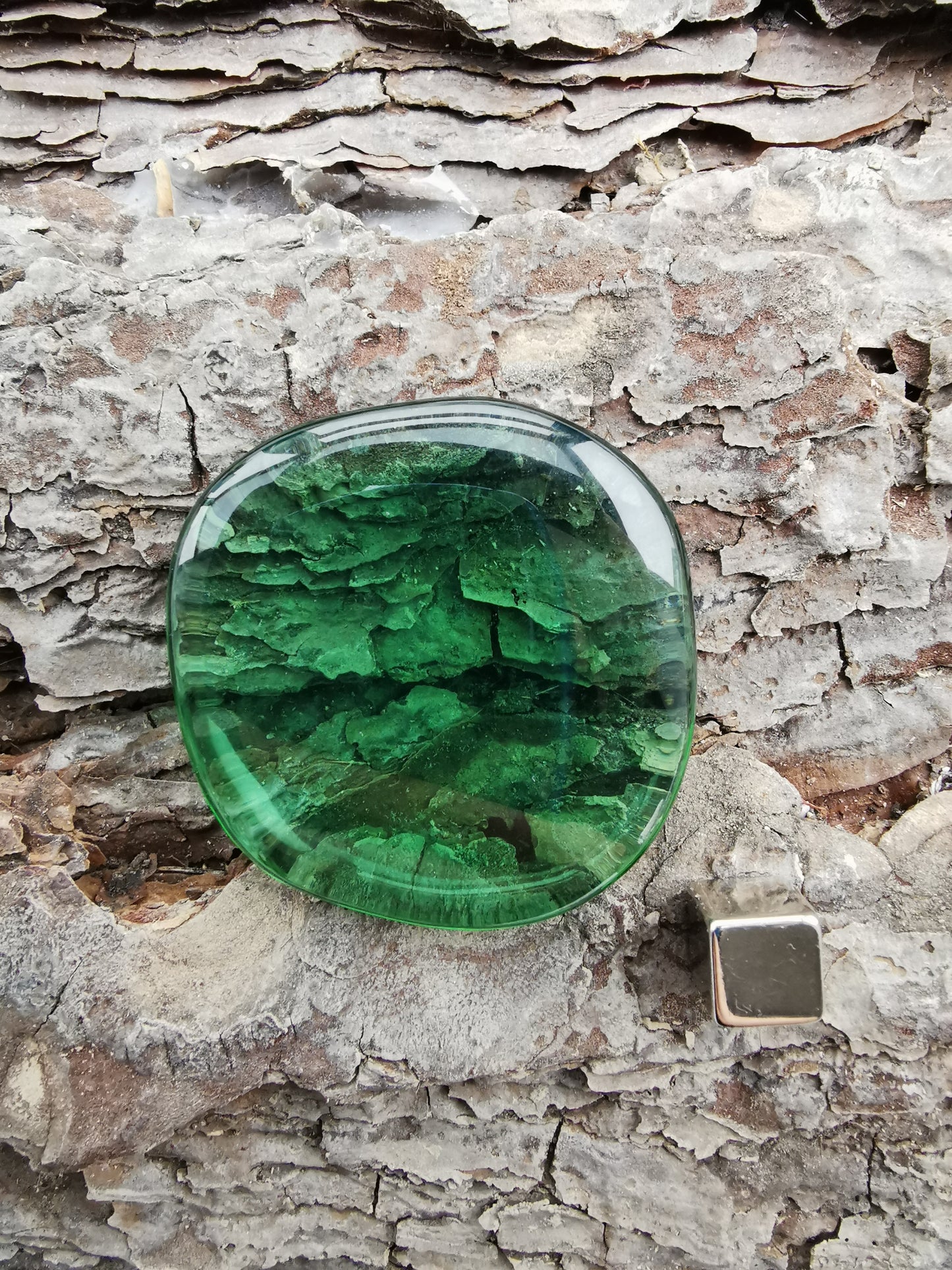 Obsidian Grøn Glas