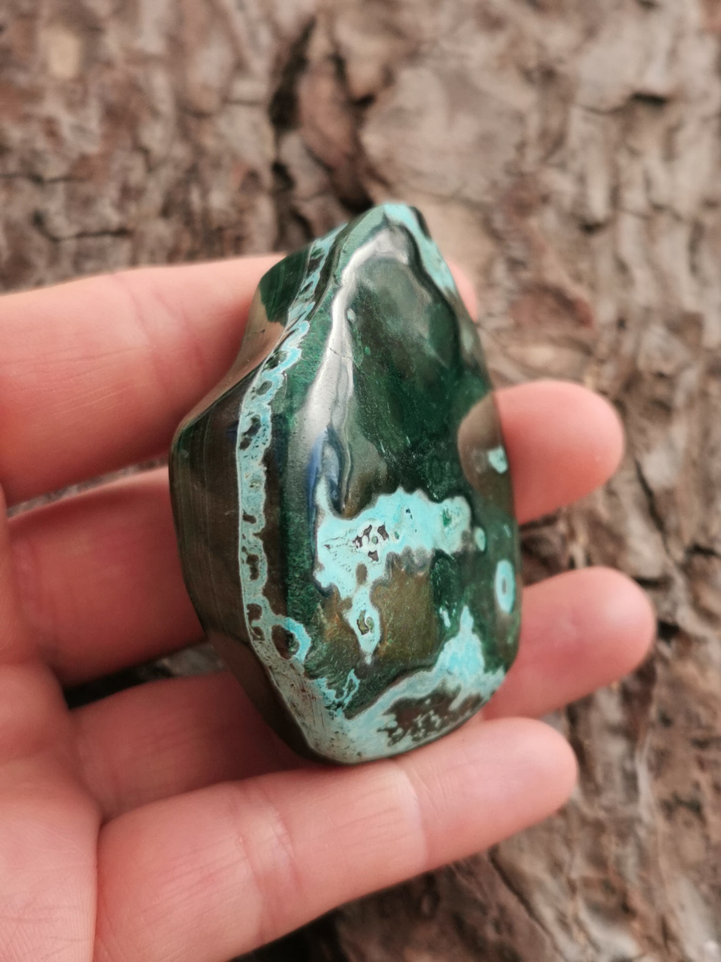 Malakit m/Chrysocolla