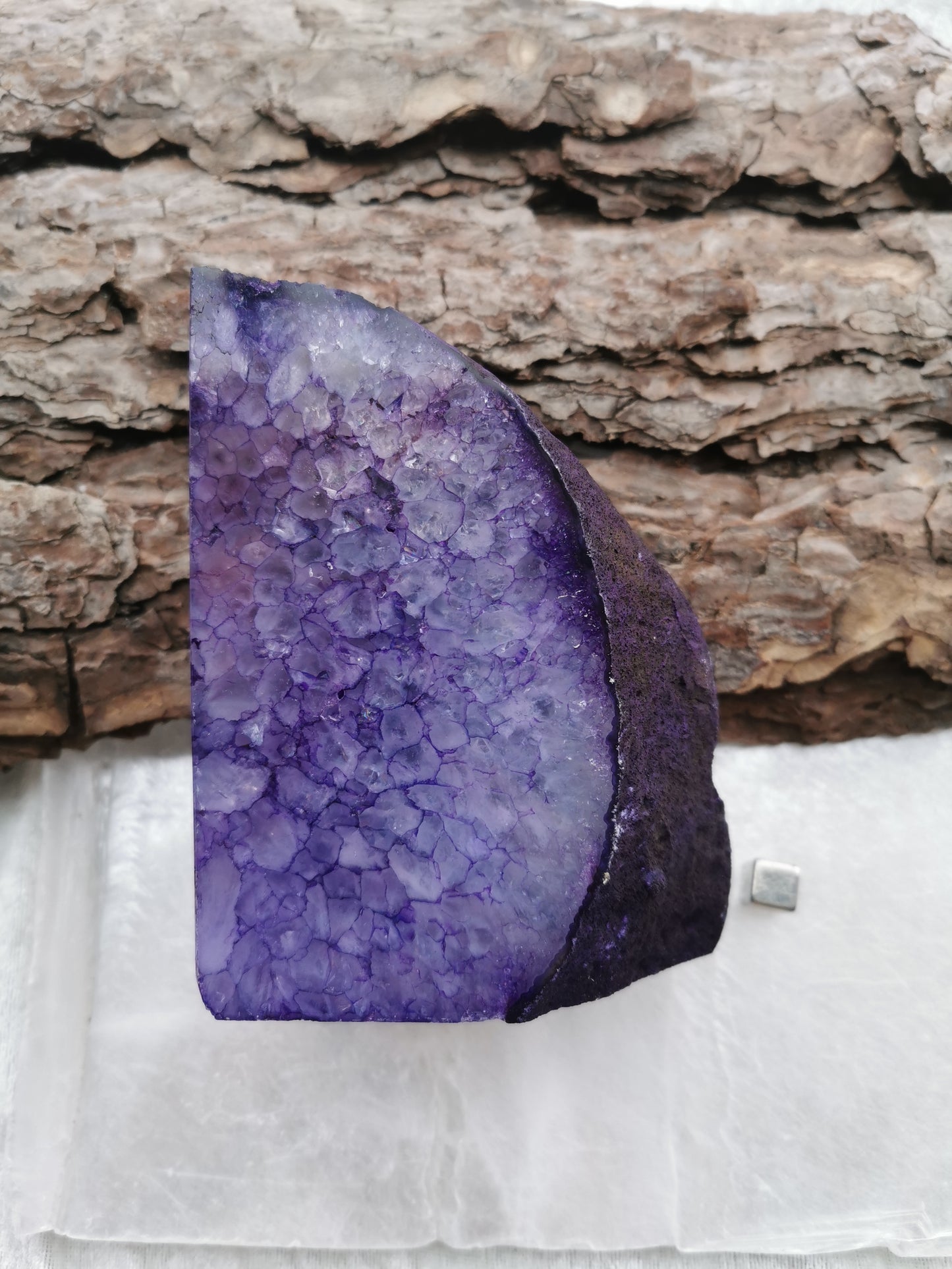 Agate Geode Purple - set (bookend)