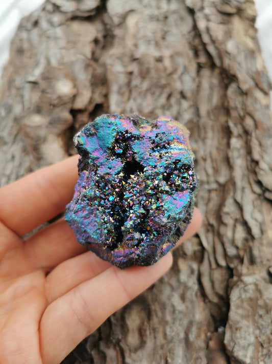 Regnbue calcit Geode